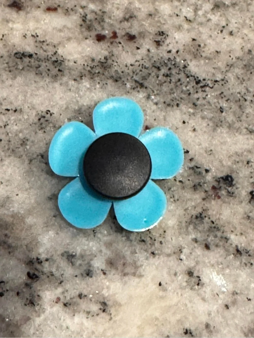 CROCS Light Blue Flower Jibbitz Charm with White Center